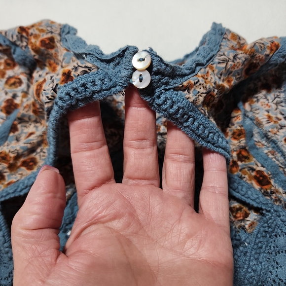 Umgee Sleeveless Floral Sheer Lace/Crochet Tunic Tank Baby Doll Dress - Picture 5 of 15